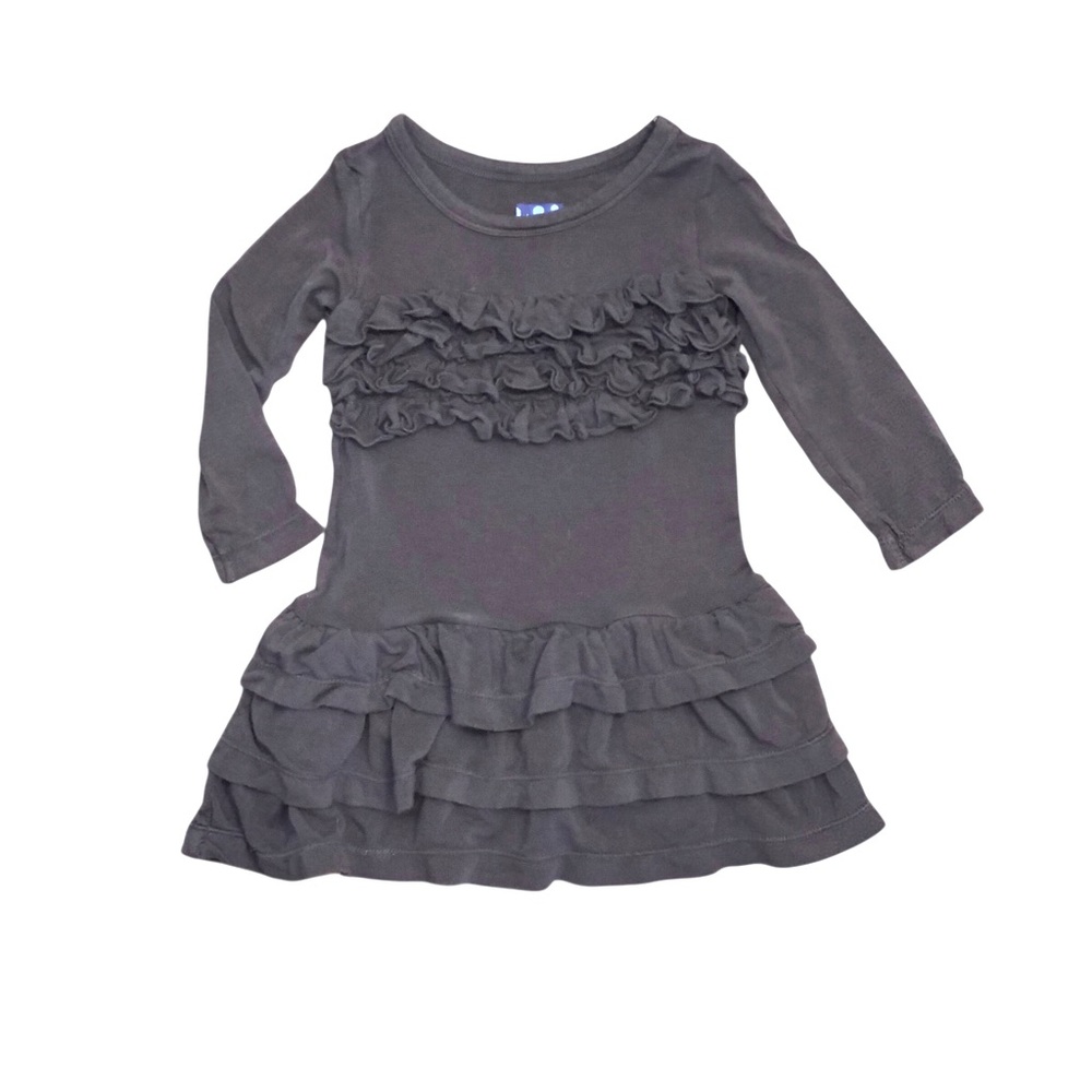 🆕 Kickee Pants Stone Gray Bamboo Ruffle Dress